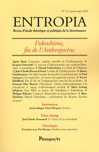 Entropia, n° 12. Fukushima, fin de l'anthropocène