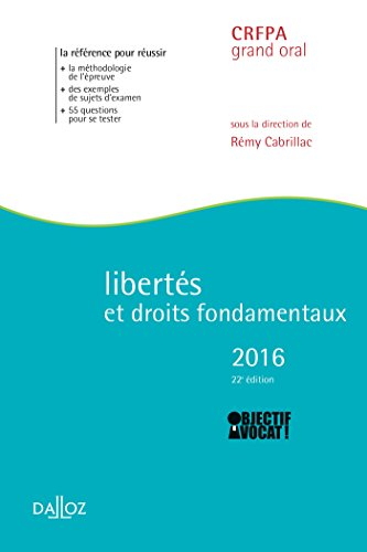 Libertés et droits fondamentaux 2016 : CRFPA grand oral