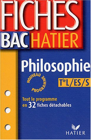 Philosophie, Terminale L, ES, S : nouveau programme