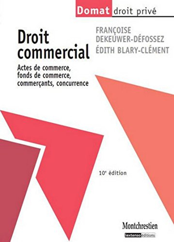 Droit commercial : actes de commerce, fonds de commerce, commerçants, concurrence