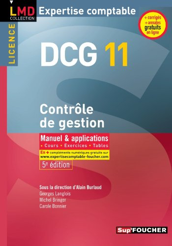 Dcg 11 Contrôle De Gestion Manuel And Applications De Georges Langlois