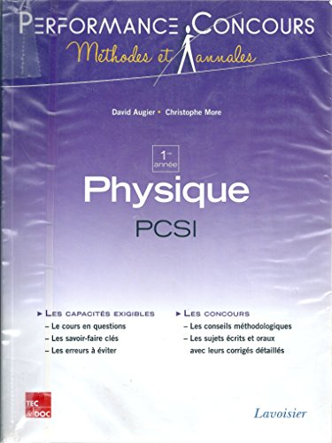 Physique PCSI 1re année : nouveaux programmes 2013