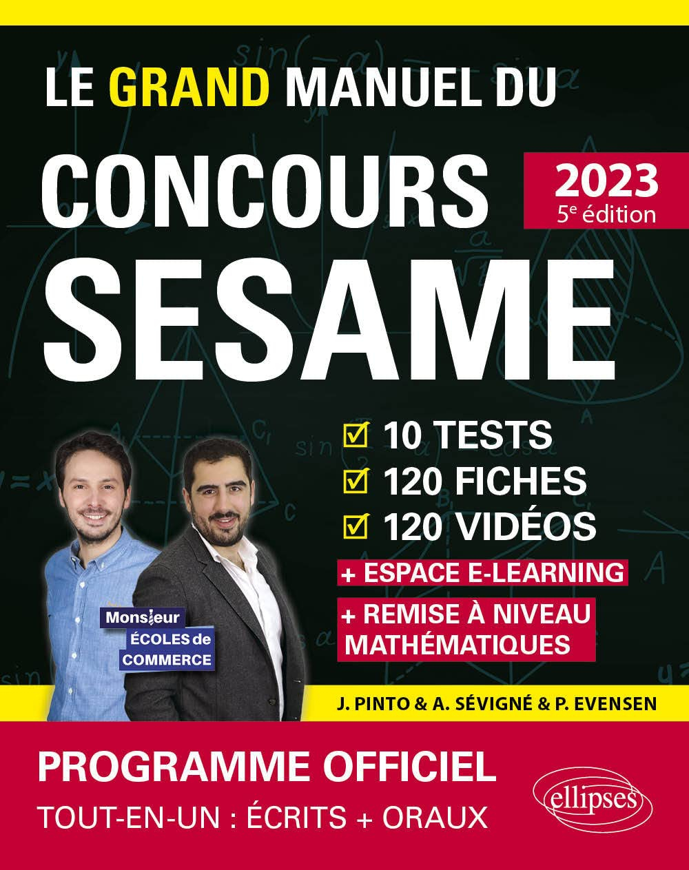 Le grand manuel du concours Sésame 2023 : 10 tests, 120 fiches, 120 vidéos, 1.000 questions + espace