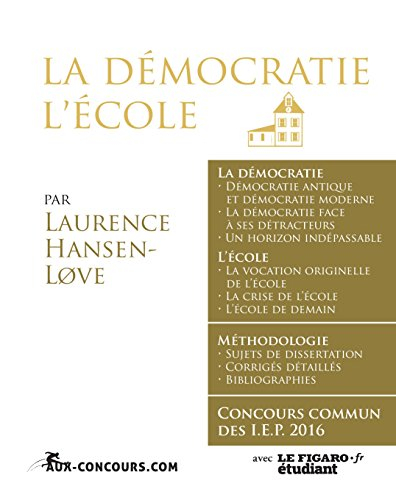 La démocratie, l'école : concours commun des IEP 2016