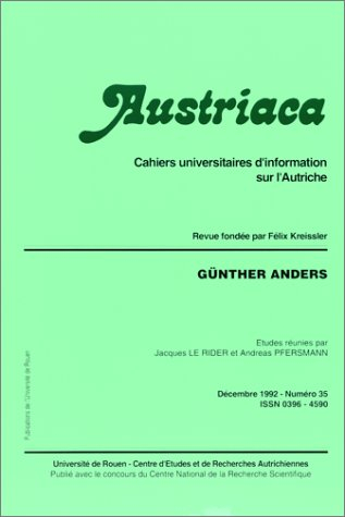 Austriaca, n° 35. Günther Anders