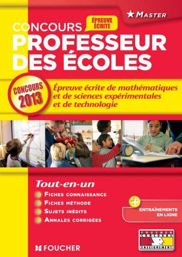 Professeur des écoles : épreuve écrite de mathématiques et de sciences expérimentales et de technolo