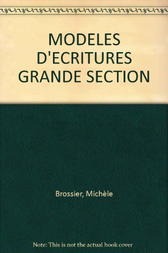 Modèles d'écriture, grande section