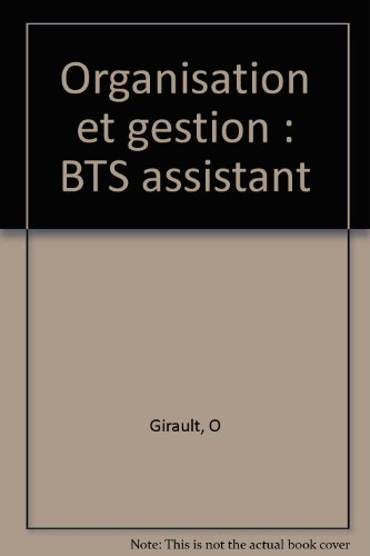 organisation et gestion : bts assistant