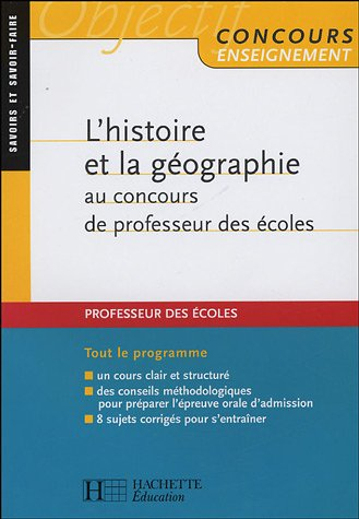 l'histoire et la géographie au concours de professeur des écoles