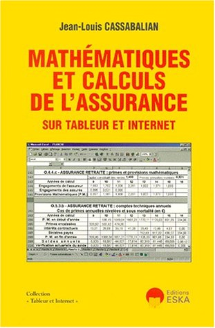 Mathématiques et calculs de l'assurance sur tableur et Internet