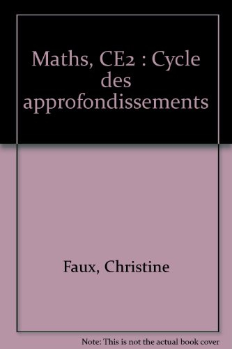 Maths CE2, cycle d'approfondissements