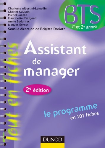 Assistant de manager, BTS 1re et 2e années : le programme en 107 fiches