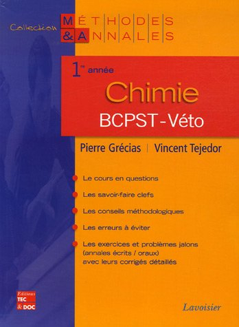 Chimie 1re année BCPST-Véto