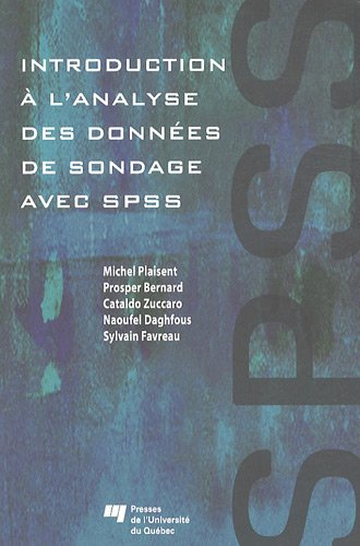 Introduction à l'analyse des données de sondage avec SPSS : guide d'auto-apprentissage