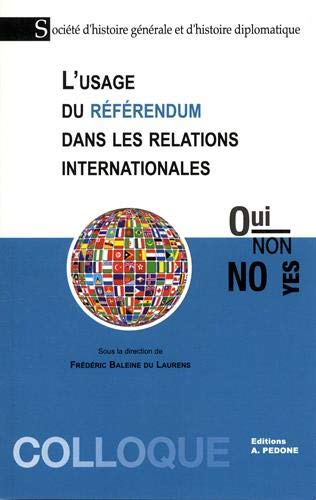 L'usage du référendum dans les relations internationales