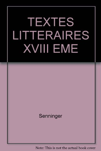 Recueil de textes littéraires français : 18e siècle