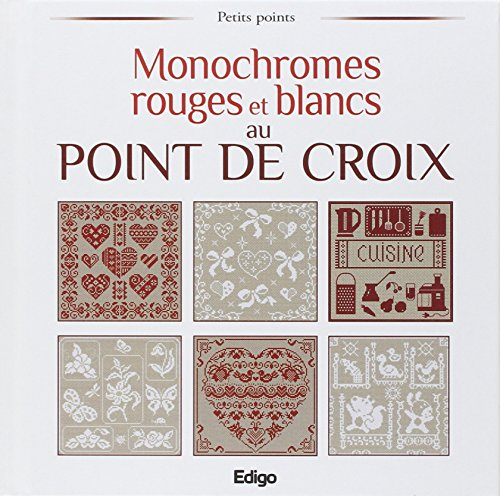 Monochromes rouges et blancs au point de croix