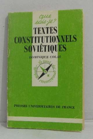 Textes constitutionnels soviétiques