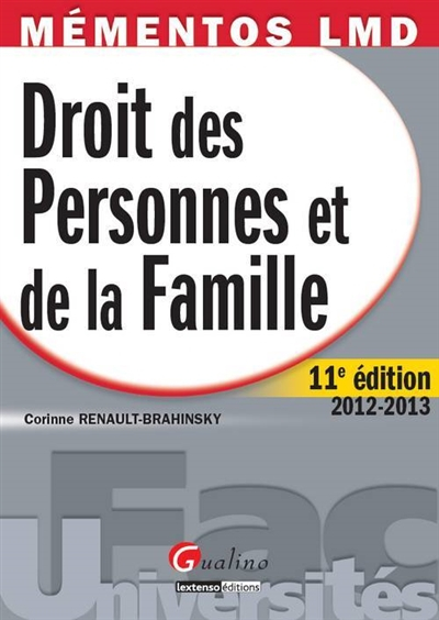Droit des personnes et de la famille : 2012-2013