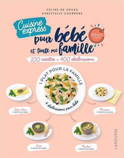 Cuisine express pour bébé et toute ma famille : 100 recettes + 400 déclinaisons