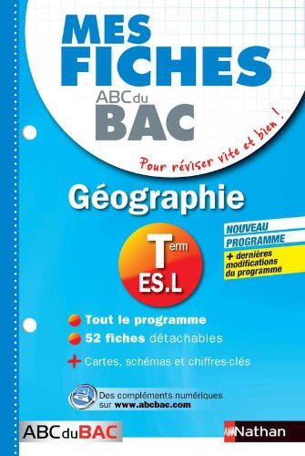 Géographie terminale ES, L : nouveau programme