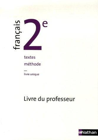français 2e : livre du professeur