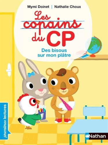 Les copains du CP. Des bisous sur mon plâtre