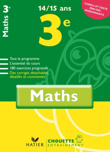 Mathématiques 3e, 14-15 ans