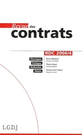 Revue des contrats, n° 4 (2006)