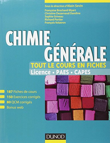 Chimie générale : tout le cours en fiches : licence, PAES, CAPES