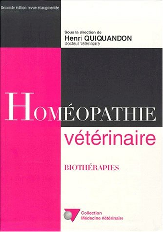 Homéopathie vétérinaire, biothérapie