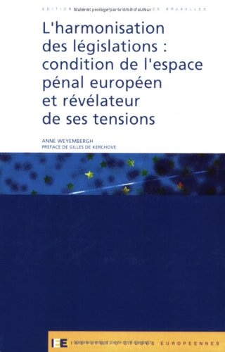 L'harmonisation des législations : condition de l'espace pénal européen et révélateur de ses tension