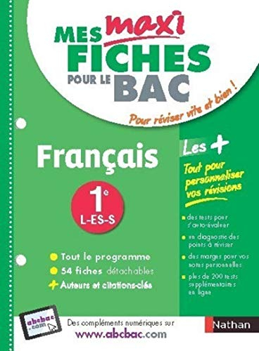 Français, 1re L, ES, S