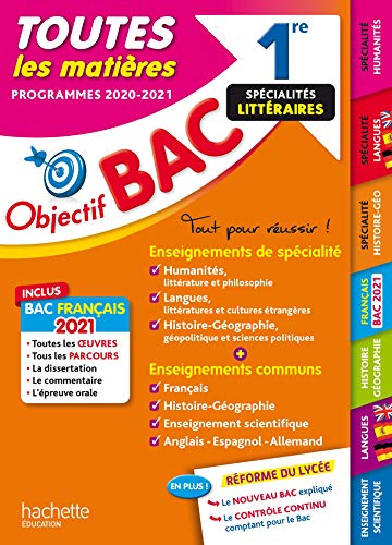 Toutes les matières 1re spécialités littéraires : programmes 2020-2021