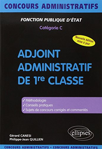 Adjoint administratif de 1re classe, fonction publique d'État, catégorie C