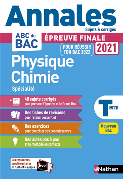 Physique chimie spécialité terminale : épreuve finale 2021 : nouveau bac