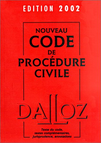 nouveau code de procédure civile, édition 2002, 94e édition