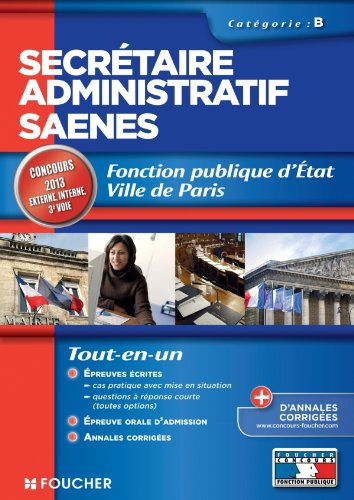 Secrétaire administratif SAENES : fonction publique d'Etat, ville de Paris