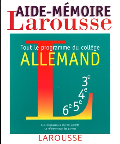 aide-mémoire allemand, tout le programme du collège