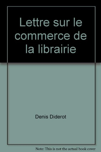 lettre sur le commerce de la librairie