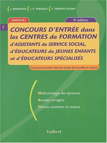 Concours d'entrée dans les centres de formation d'assistants de service social, d'éducateurs de jeun