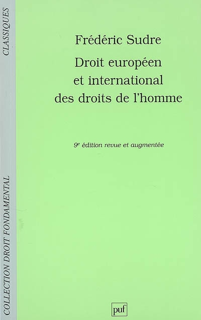 Droit européen et international des droits de l'homme