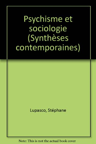 Psychisme et sociologie