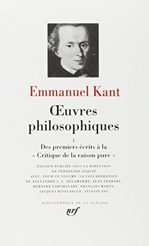 kant : oeuvres philosophiques, tome 1