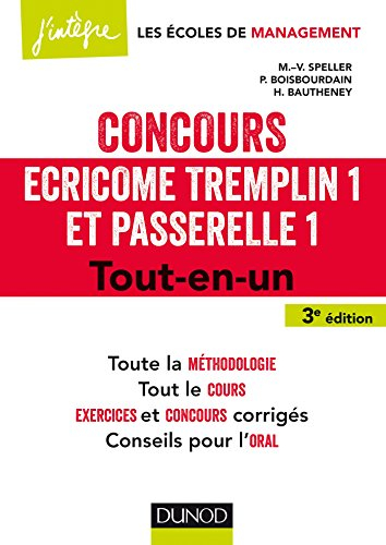 Concours Ecricome Tremplin 1 et Passerelle 1 : tout-en-un