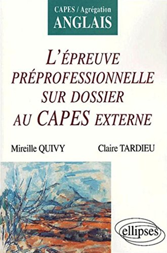 L'épreuve préprofessionnellle sur dossier au Capes externe