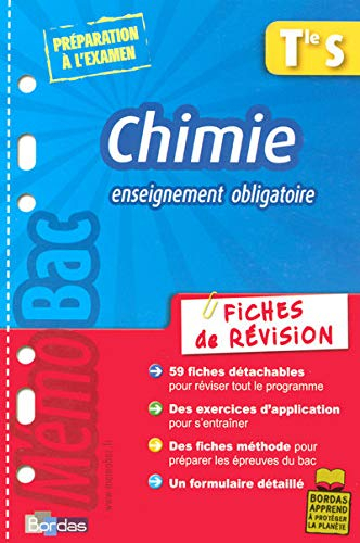 Chimie, terminale S, enseignement obligatoire