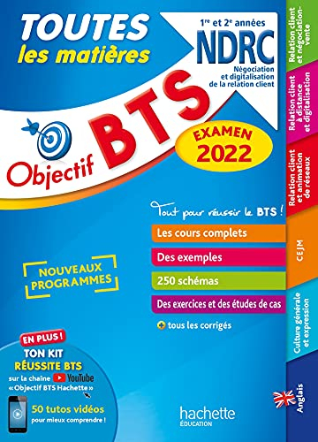 BTS NDRC, négociation et digitalisation de la relation client, 1re et 2e années : toutes les matière