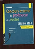 Concours externe de professeur des écoles, session 1998