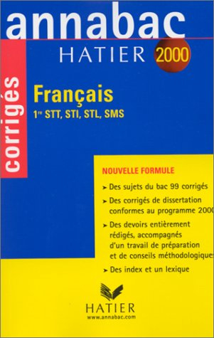 annabac, corrigés 2000 - français stt